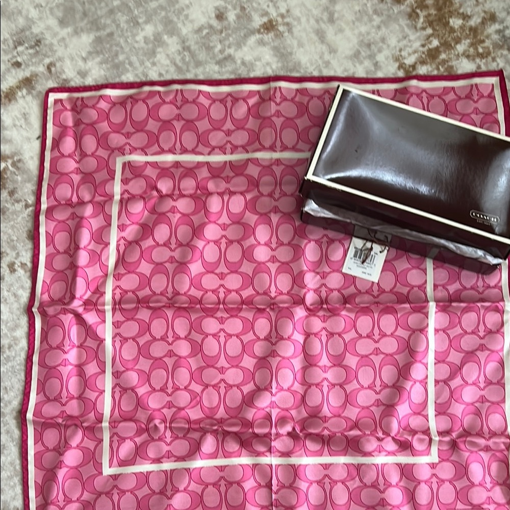 Coach Fuchsia Silk Scarf